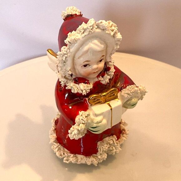 Beautiful Vintage Christmas Angel Napco S116A Japan must see spaghetti trim - Picture 2 of 6